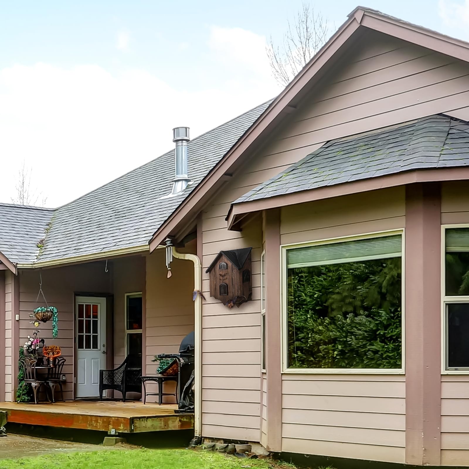 Lxnavihly bat house brown exterior complements outdoor spaces
