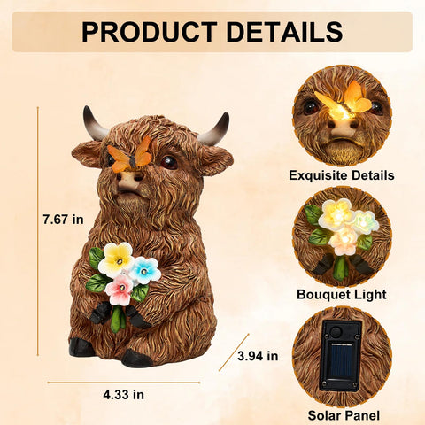 LXOUMEI Highland cow figure makes a thoughtful gift for animal lovers.
