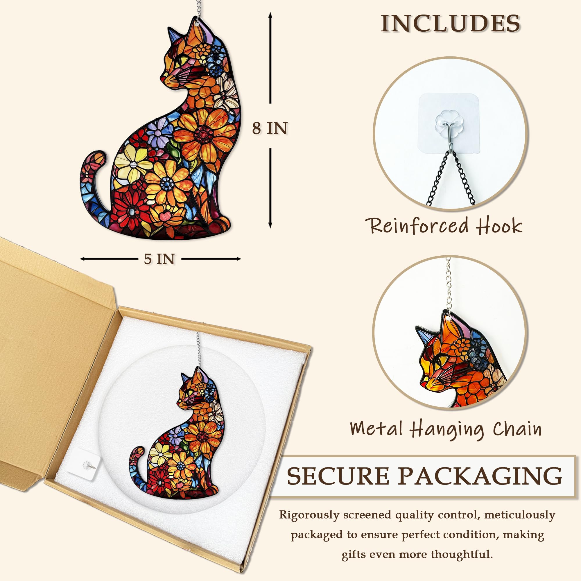 LXTMMRLJQ glass cat suncatcher decorates rooms with warm reflections