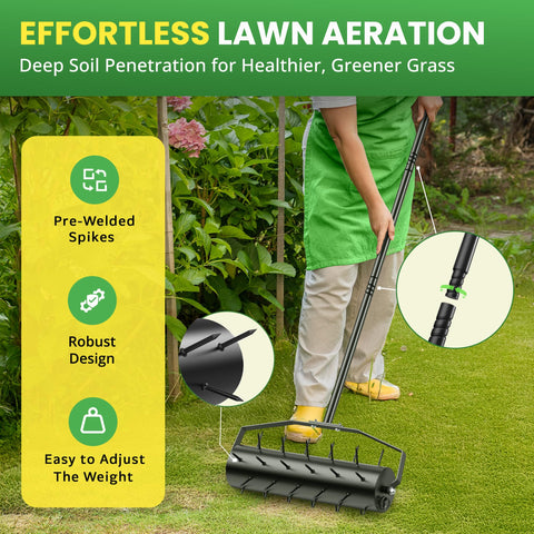 Lxuziud lawn aerator spike detail for durable soil penetration across different soils.