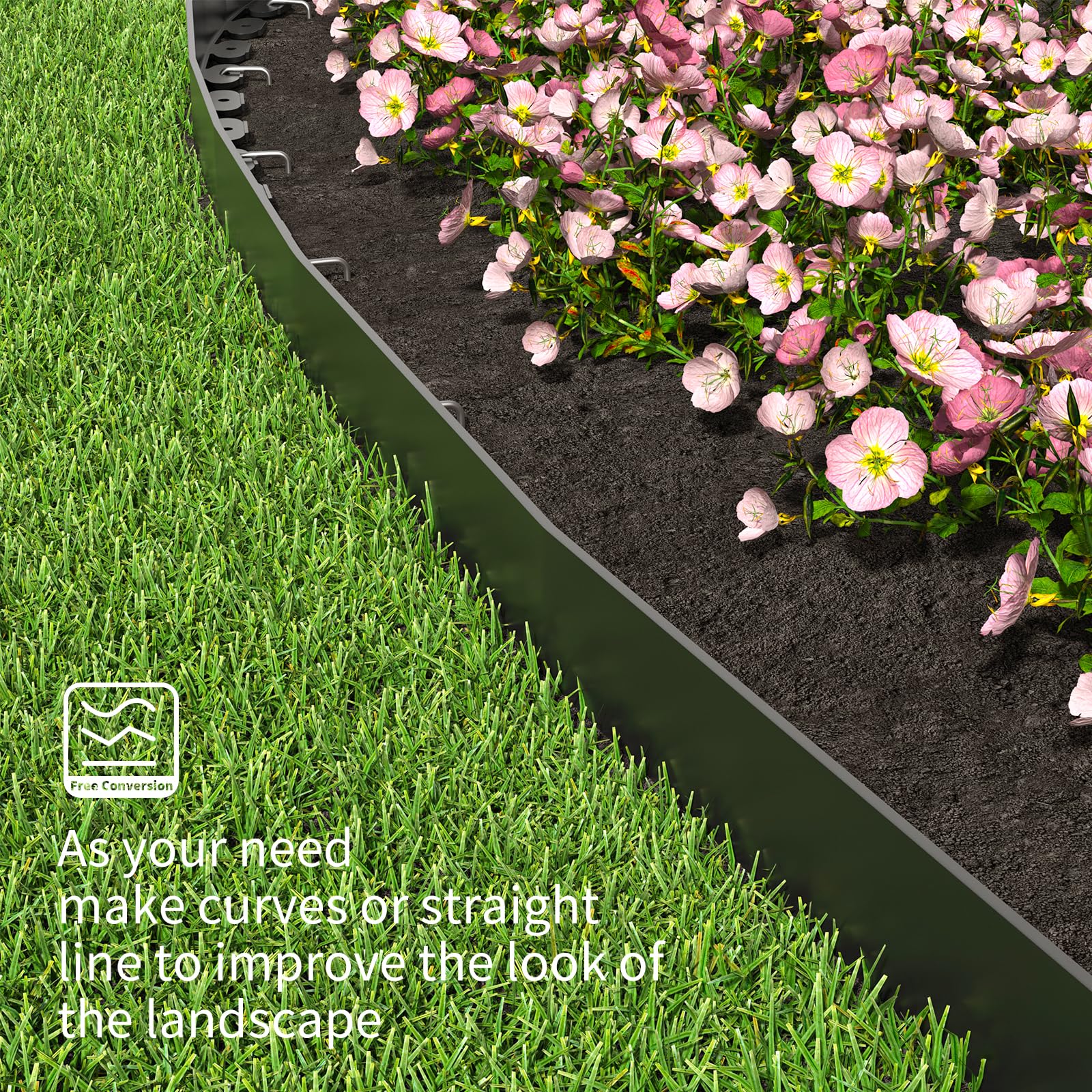 LXVOOEE kit supports edging around lawns beds and tree rings