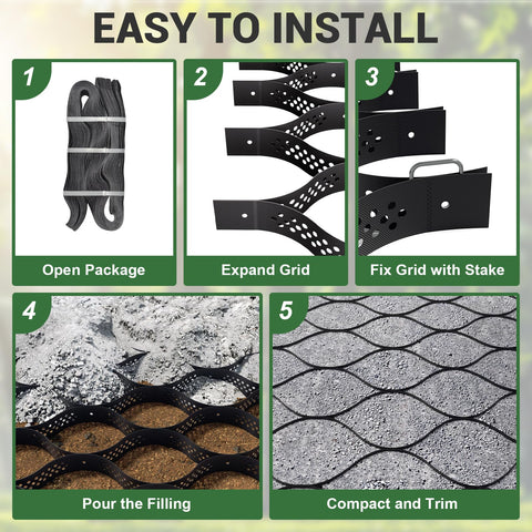 LXVOOEE easy-install grid with staples for tidy edges