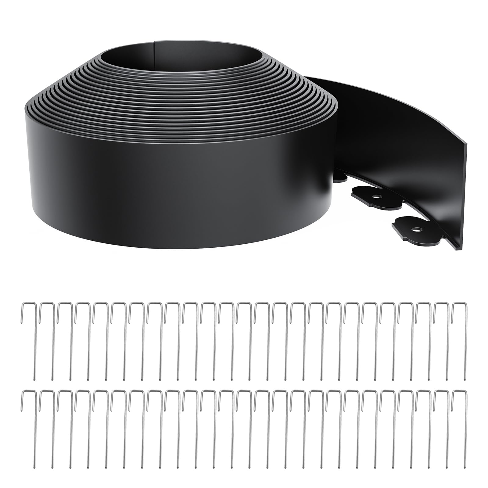 LXVOOEE landscape edging 40ft with 4-inch height defines clean lawn borders.