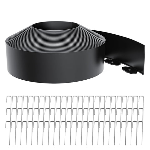 LXVOOEE landscape edging 60ft coil outlines neat borders for lawns and flower beds