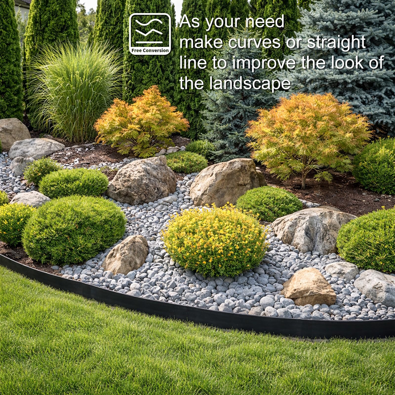 LXVOOEE durable edging resists deformation for long lasting borders