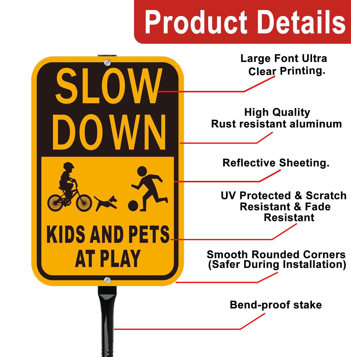 Lxysign 36 inch metal stake installed provides sturdy outdoor mounting.