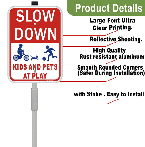 Lxysign heavy-duty stake 35in supports stable ground installation.