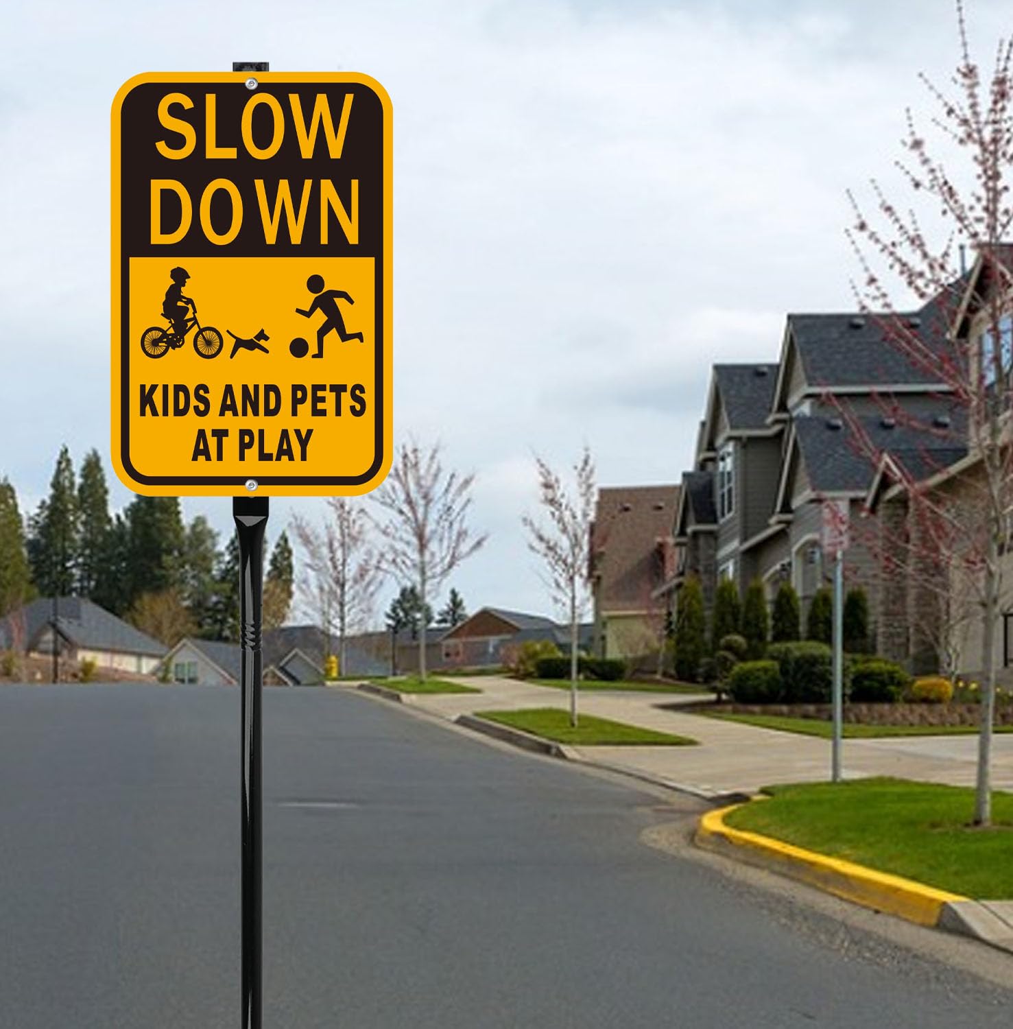 Lxysign two-signs-pack ready for quick setup on driveways.