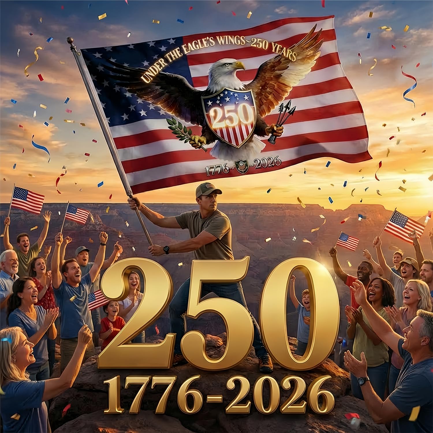 LY&SASIF commemorative flag 3x5 ft for front porch patriotic display.