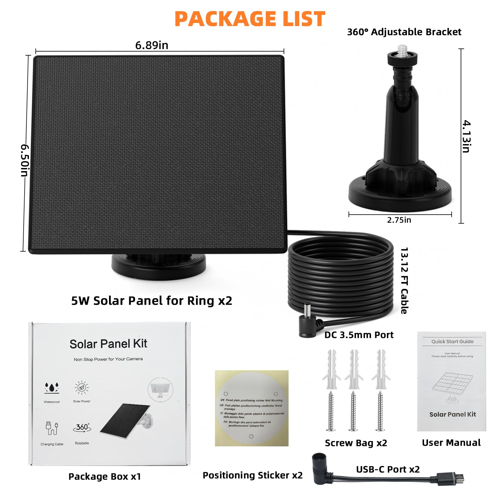 Lybuorze compatible with Ring Spotlight and Stick Up Cam batteries