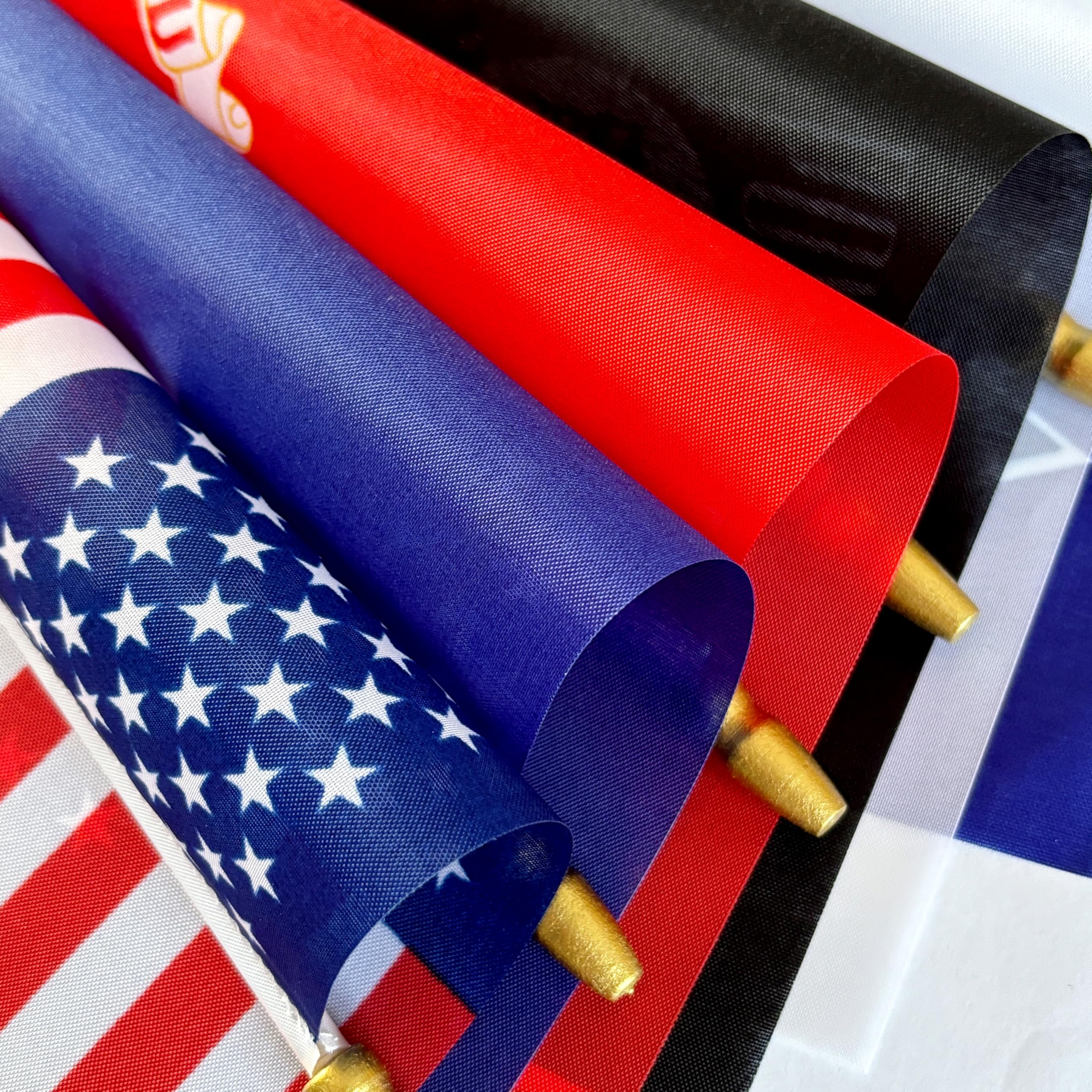 LyButty Navy flag on a stick, screen-printed colors for long-lasting display.