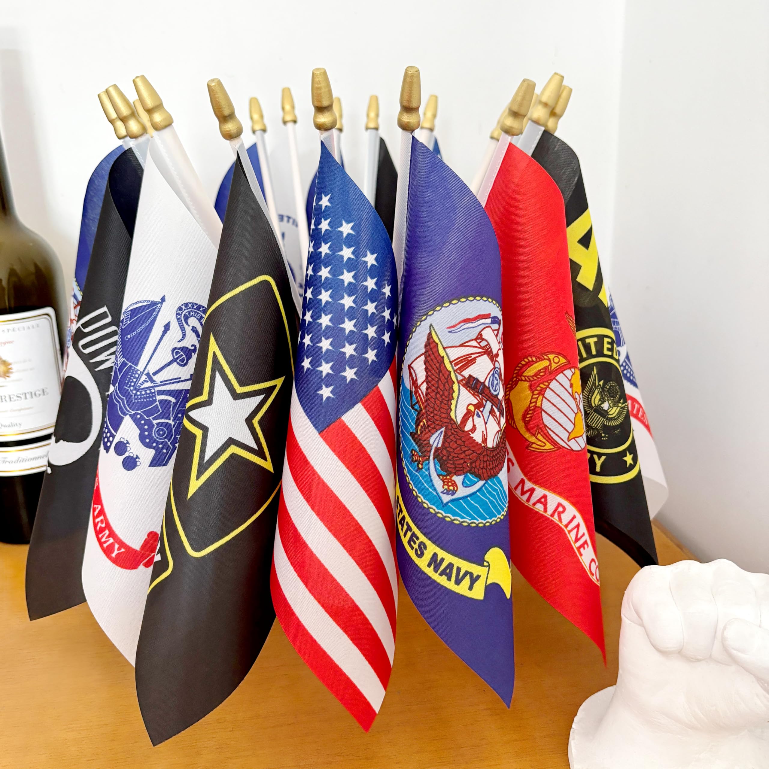 LyButty Space Force flag on a stick, bold emblem with durable print.
