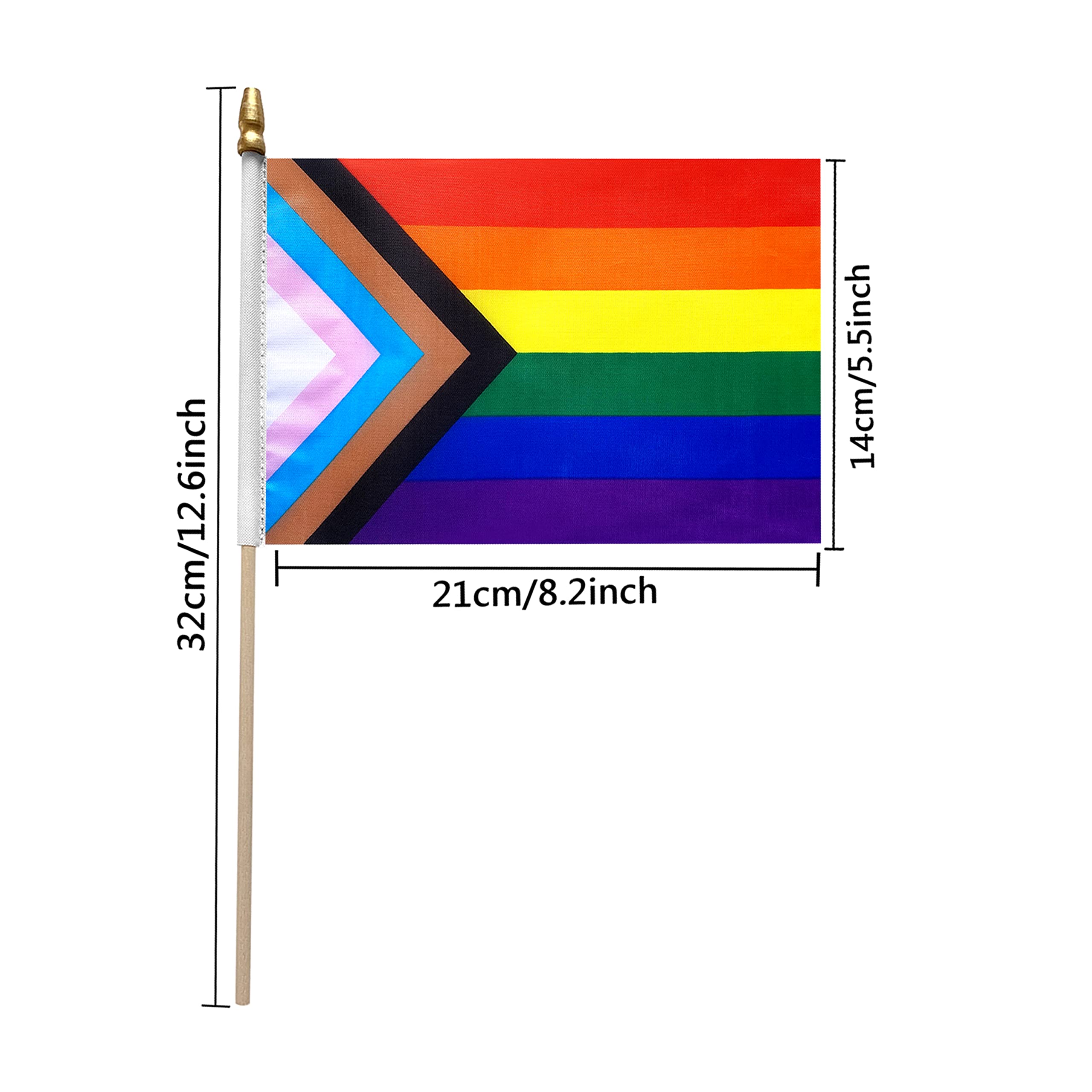 Assembled LyButty flags on sturdy wood sticks for fast event setups