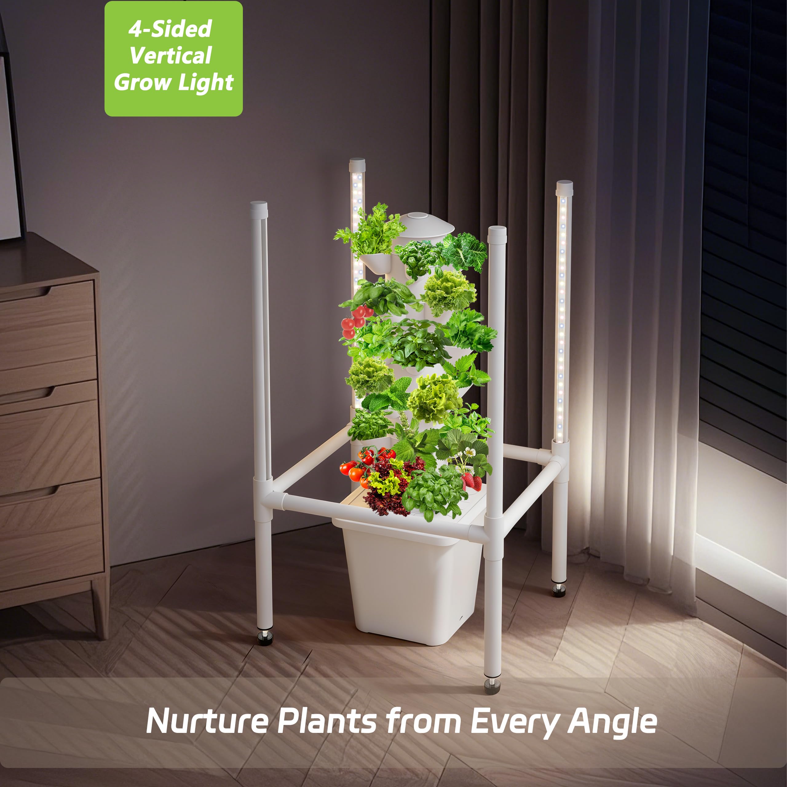 LYCereal compact indoor garden on a counter for fresh herbs