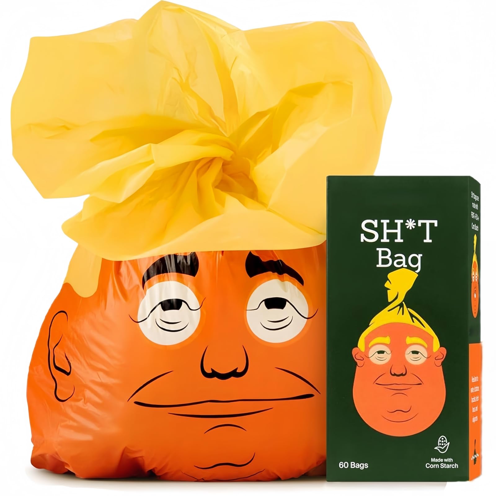 LYCFGAS poop bags with three facial expressions for cheerful, mess-free dog walks