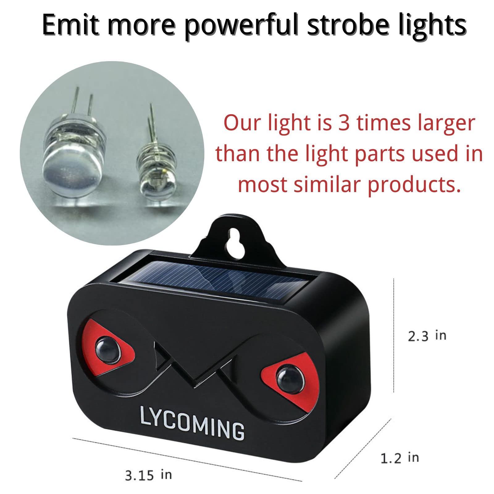 Easy installation on trees posts or fences with 360 degree deterrence