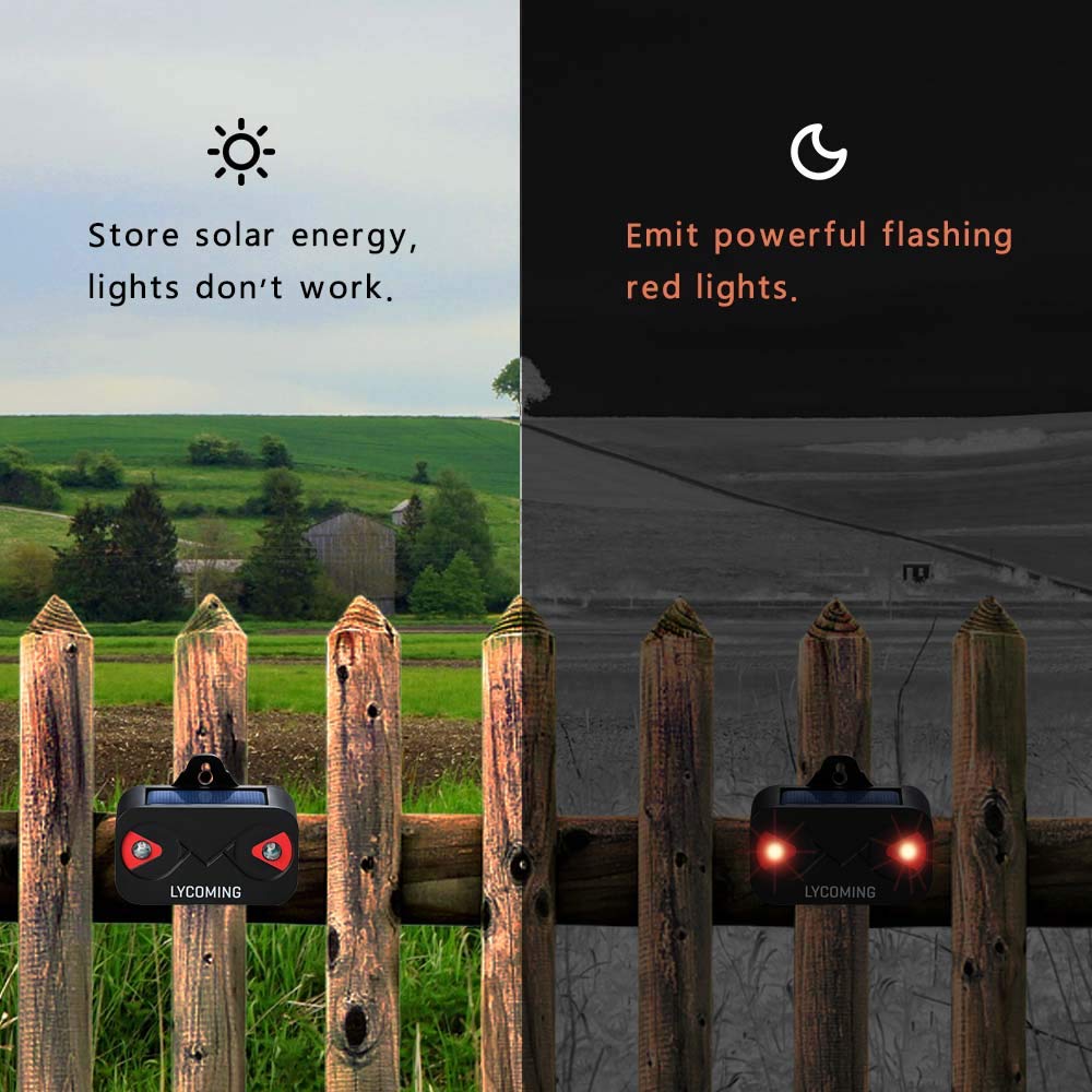 IP44 weatherproof predator lights withstand rain heat and cold for year round use