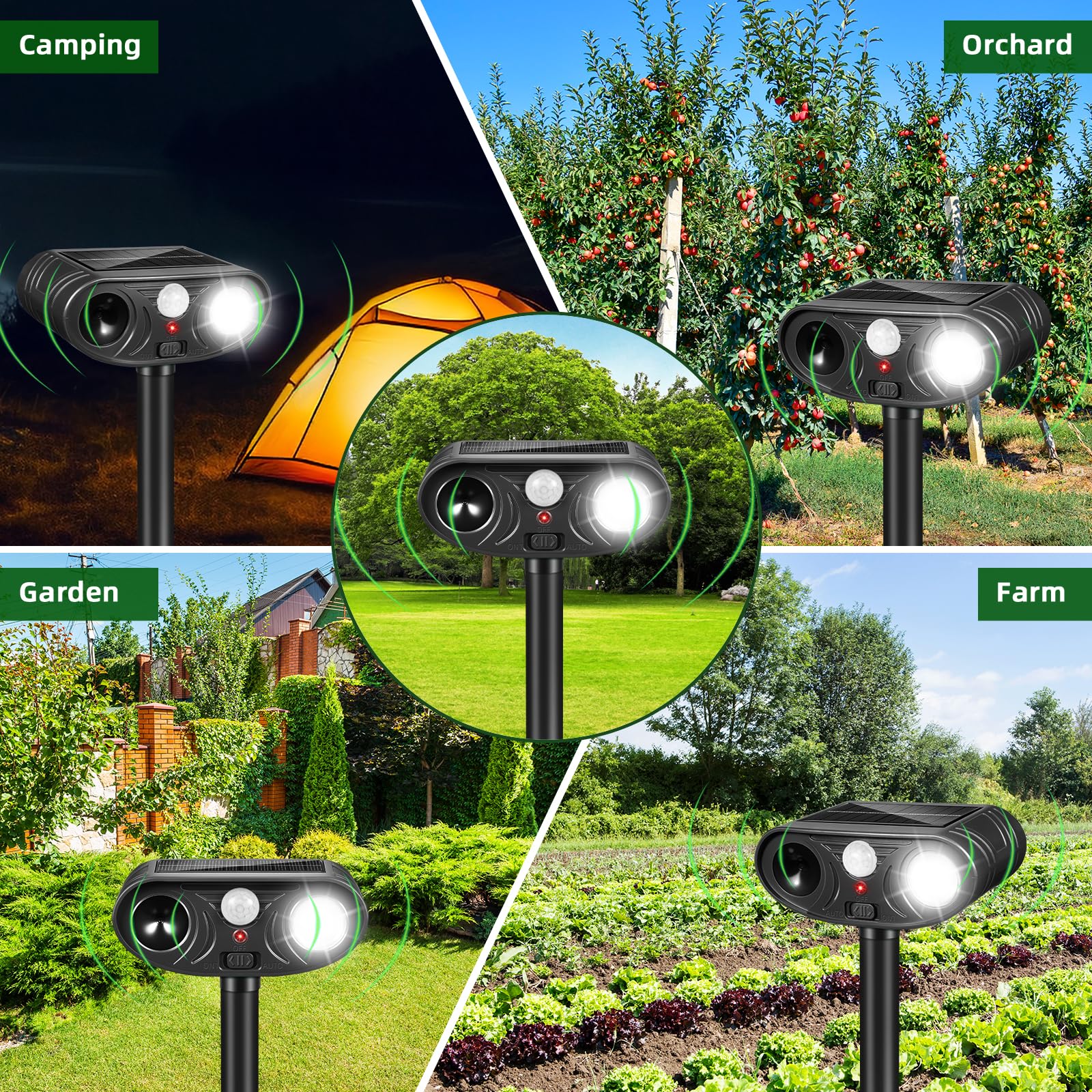Lycxbfjia 4-pack provides versatile coverage for yards, gardens, farms, and driveways.