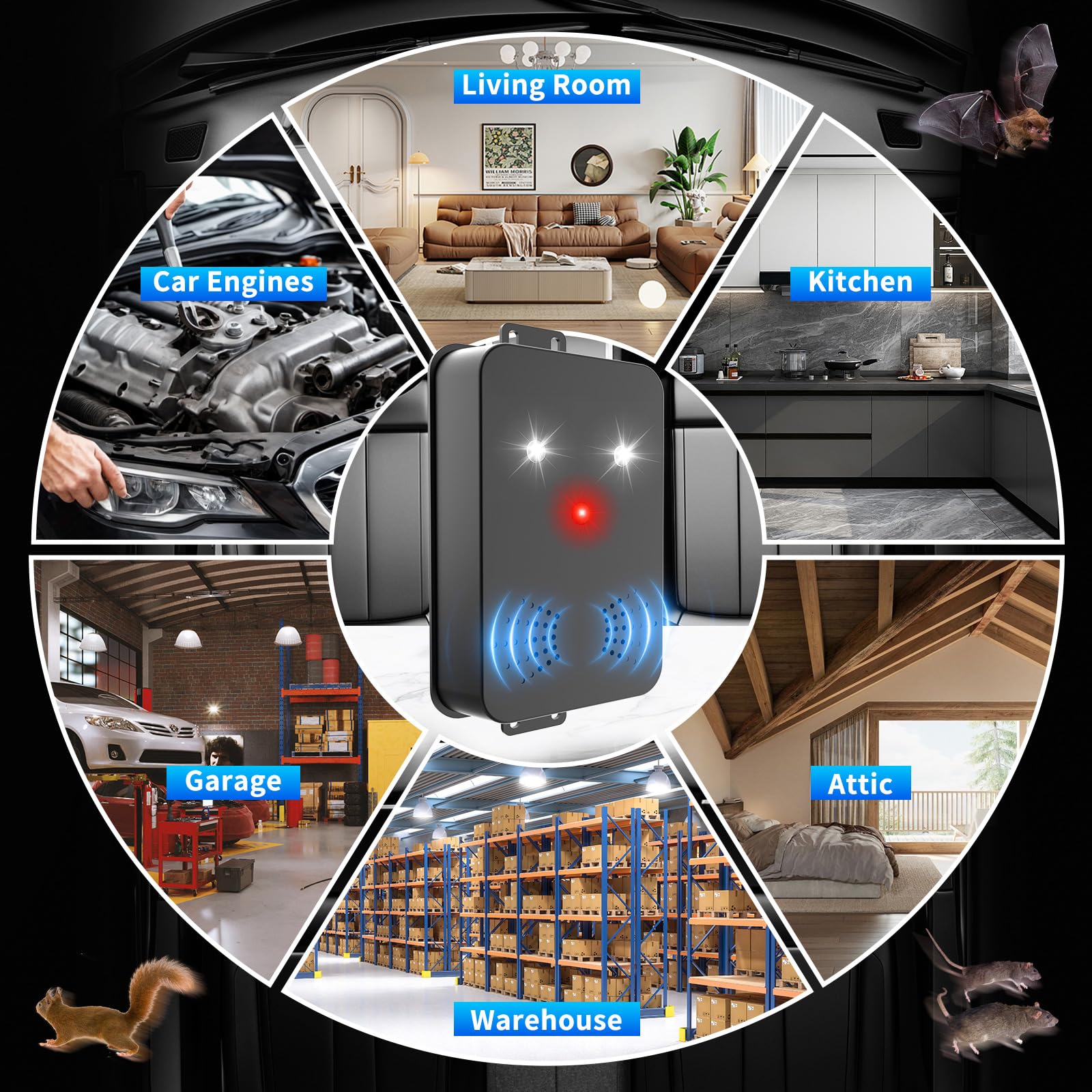 Suitable for garages, barns, warehouses, and basements.