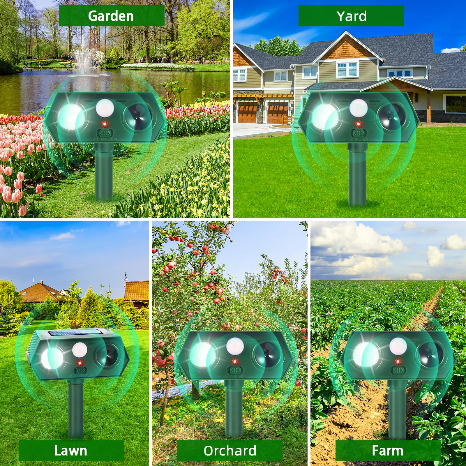 Lycxbfjia ground stake mount enables easy fence or soil placement.