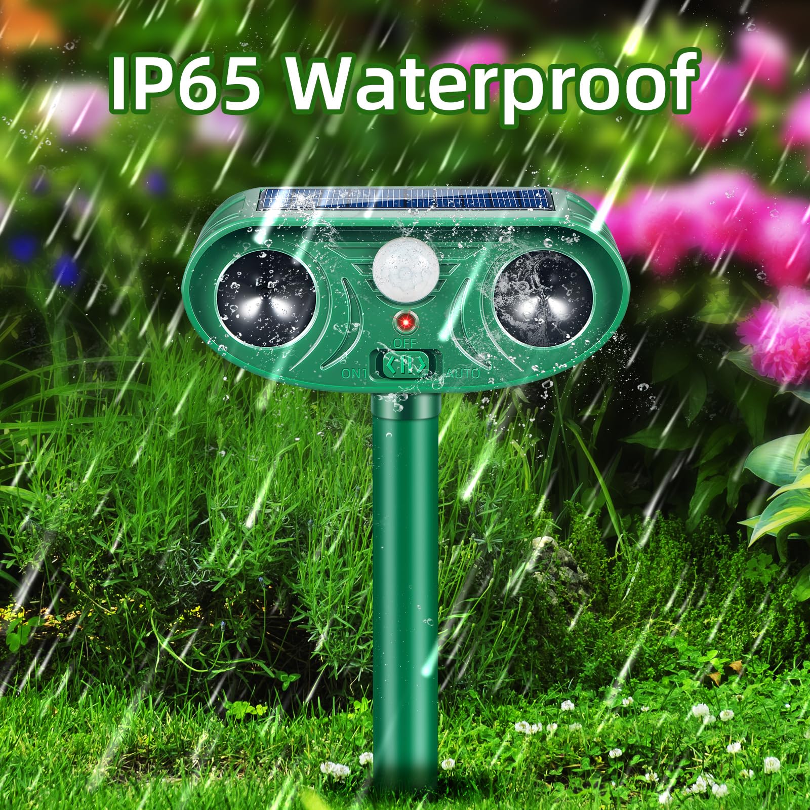 Lycxbfjia IP65 weatherproof shell withstands rain and sun.
