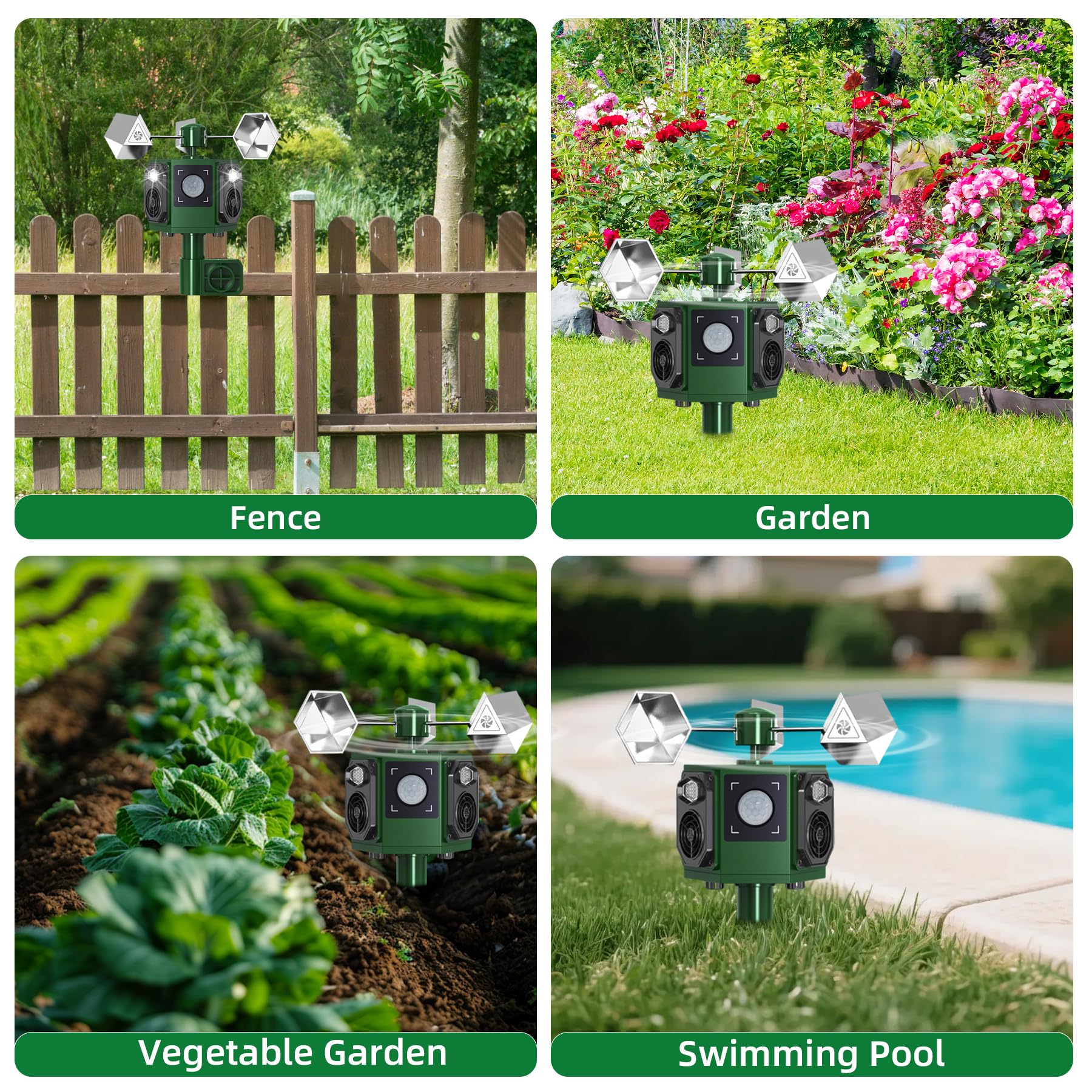Lycxbfjia versatile deterrent suitable for patios, gardens, docks and farms