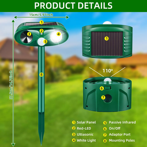 Lycxbfjia animal repellent works for long-term deterrence in gardens and farms