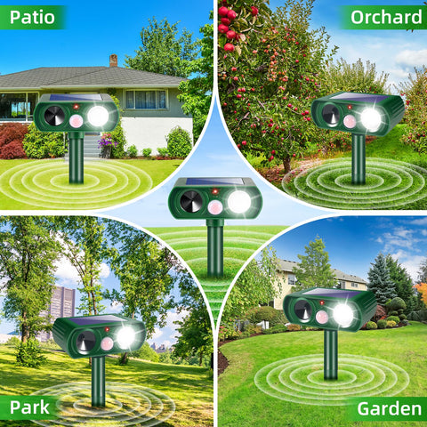 Lycxbfjia Sonic Fortress Pro four-pack provides broad yard coverage for gardens and patios.