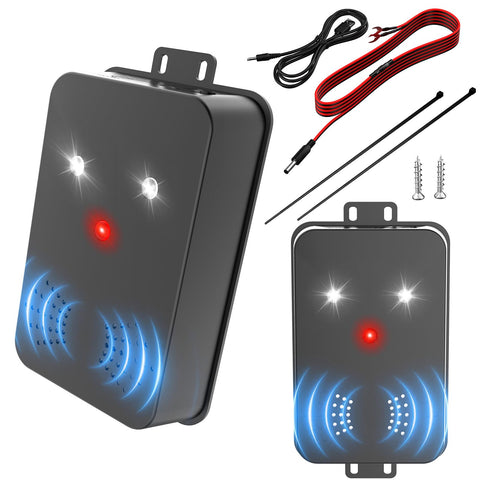 Lycxbfjia ultrasonic-strobe repellent illustrating multi-sensor deterrence.
