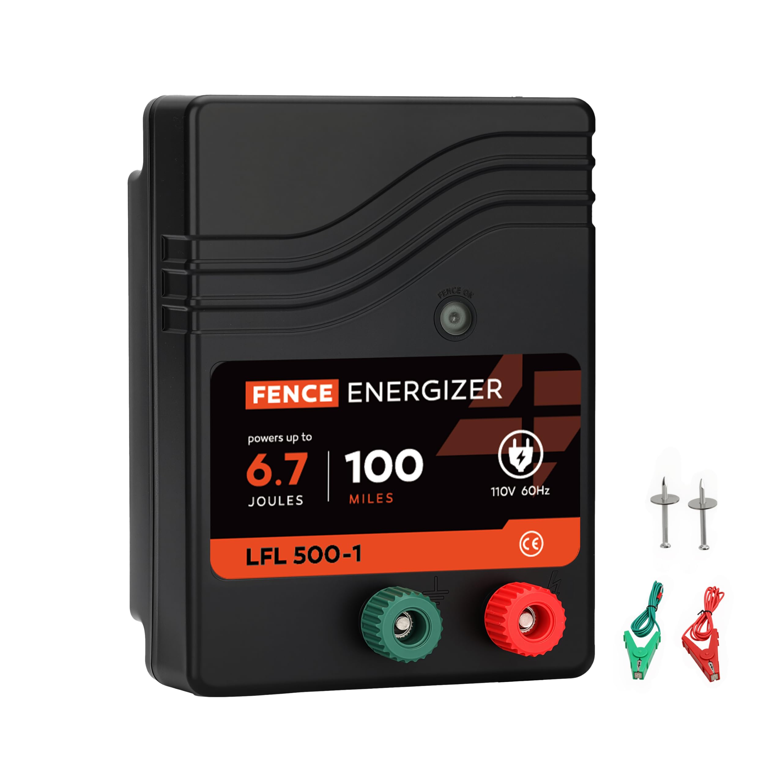 Lydite Fence Energizer delivers up to 100 miles of fence protection for livestock.