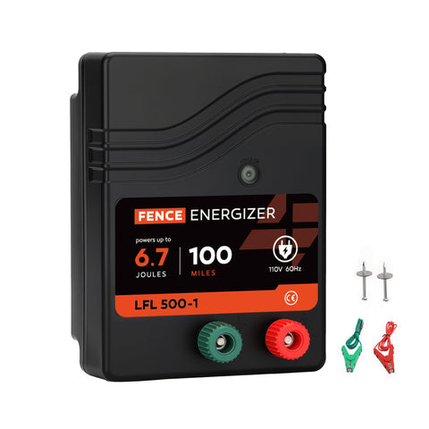 Lydite Fence Energizer delivers up to 100 miles of fence protection for livestock.