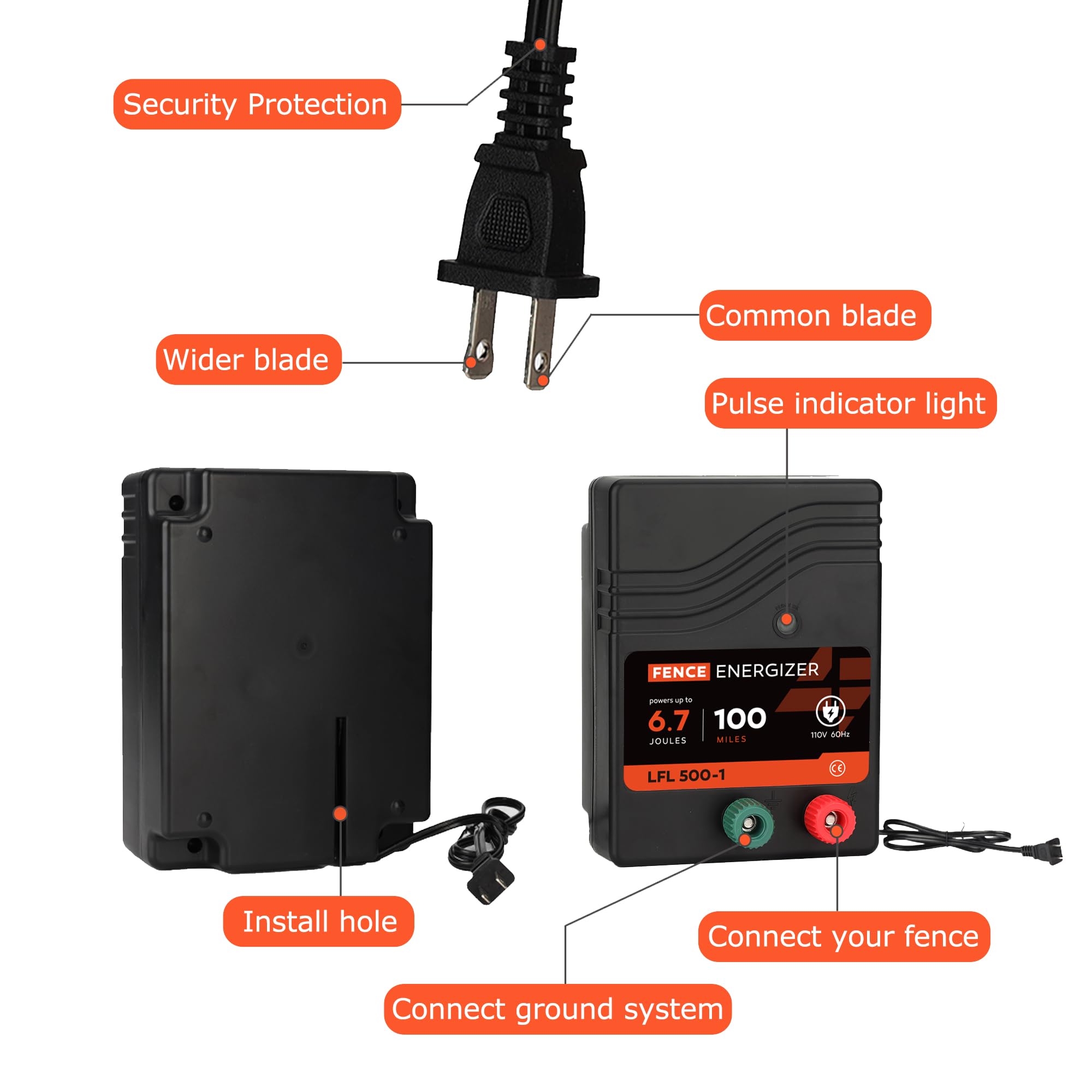 Lydite Fence Energizer durable casing withstands field conditions.