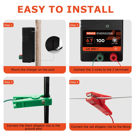 Lydite Fence Energizer shows a visible indicator to confirm operation.