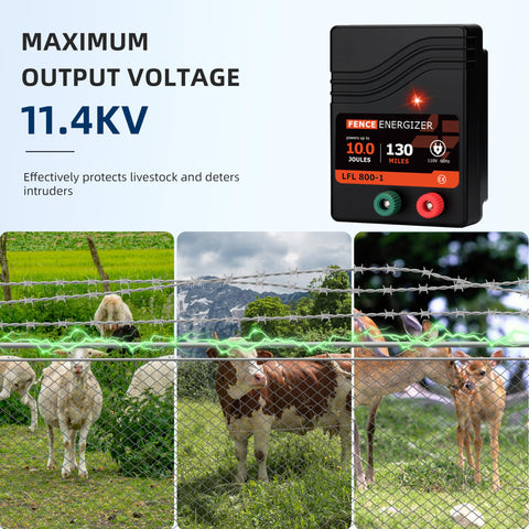 Lydite Fence output 11.4 kV for effective fence pulses and deterrence