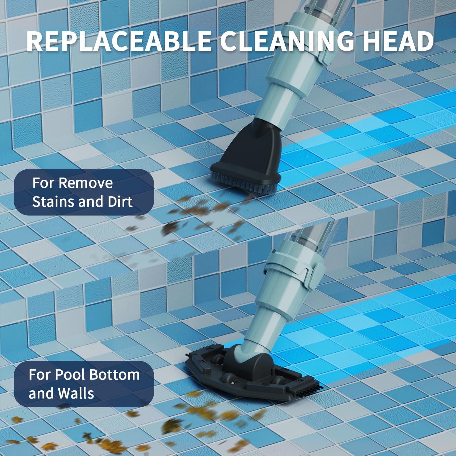 Lydsto S1 Lite extendable pole 56ft for reach in spa and pool edges.