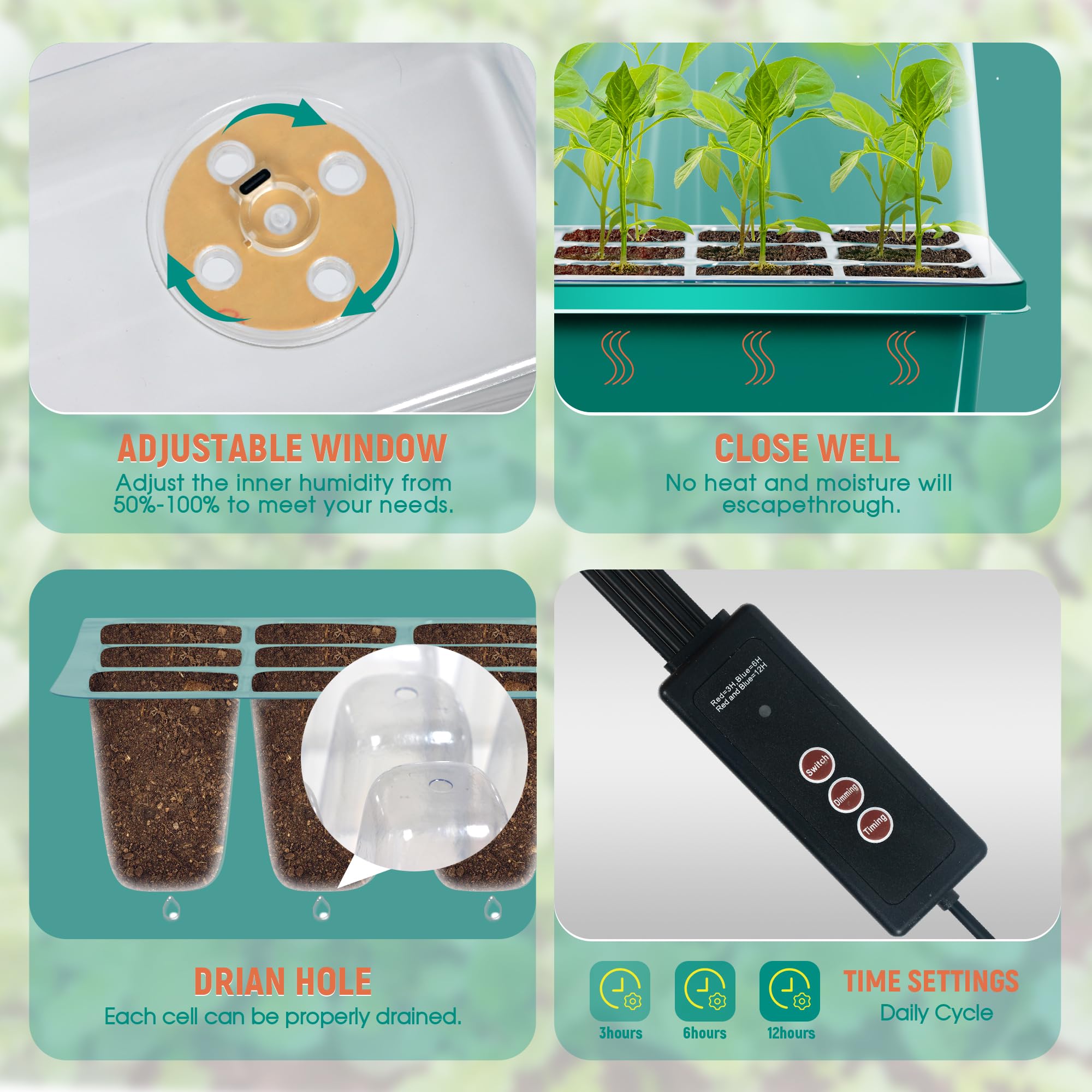 LYDTICK adjustable humidity dome for precise moisture management
