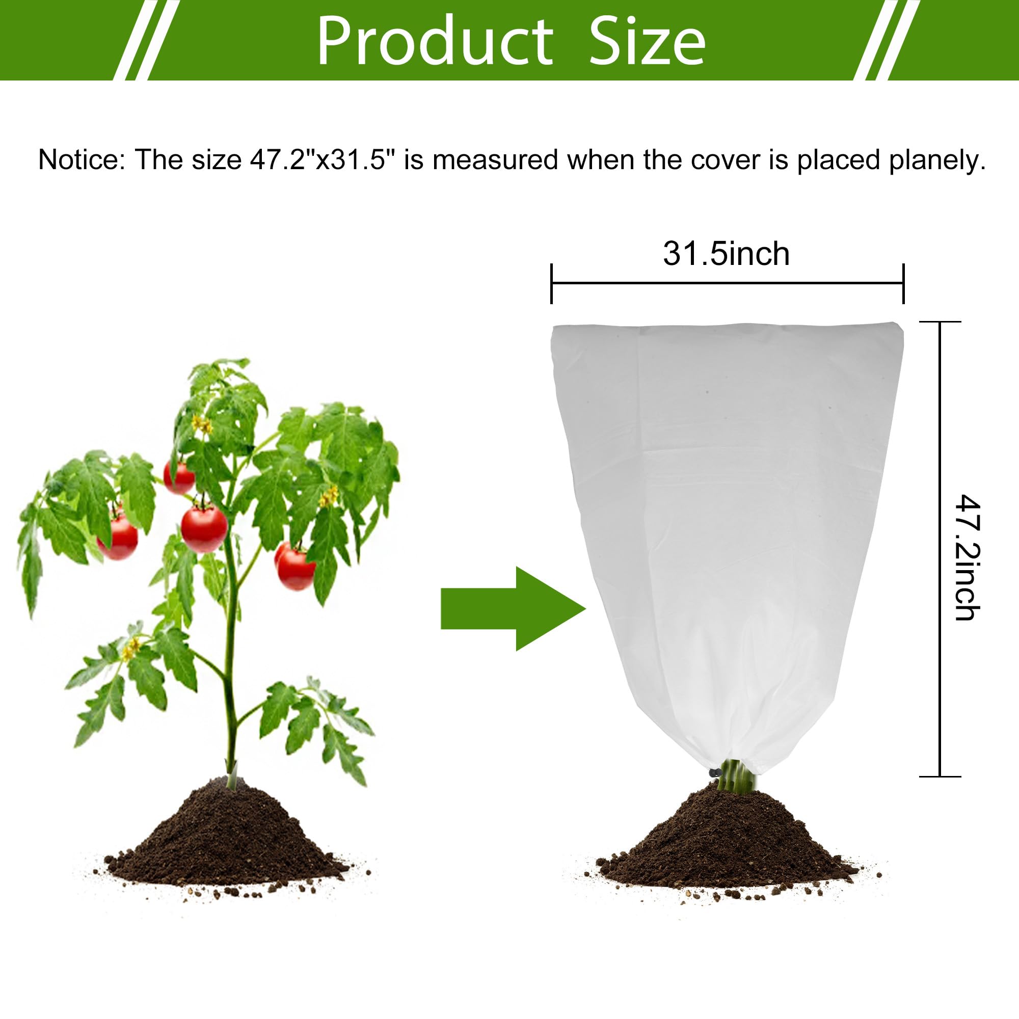 LYDTICK drawstring plant cover provides secure fit against gusts