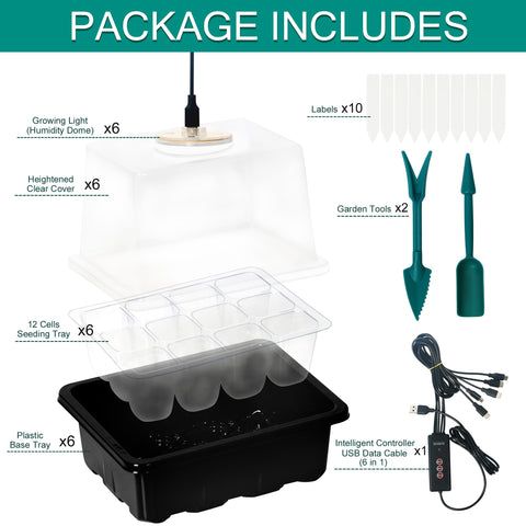 LYDTICK elevated lid seedling tray provides extra room for young plants.