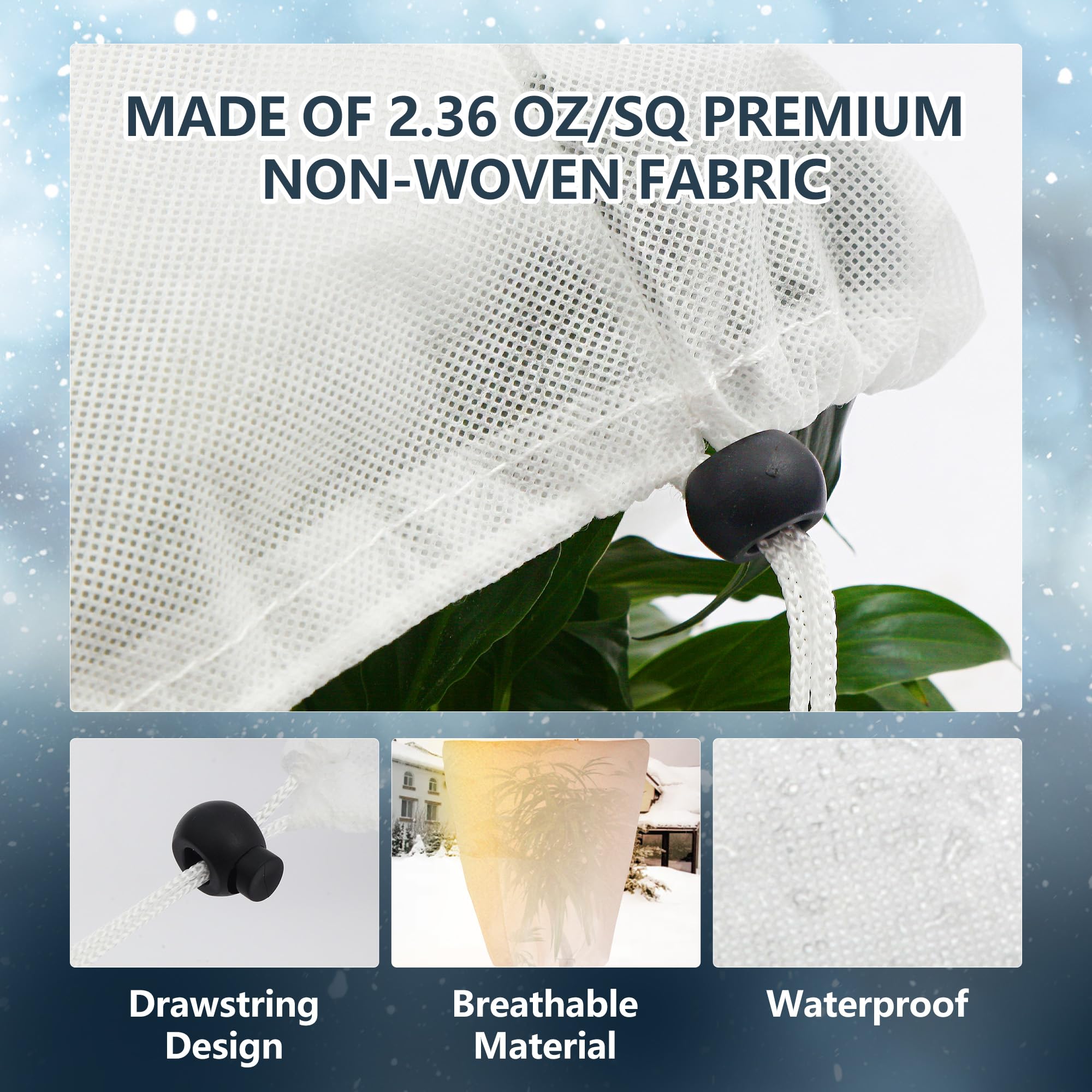 LYDTICK nonwoven fabric plant cover is lightweight and reusable