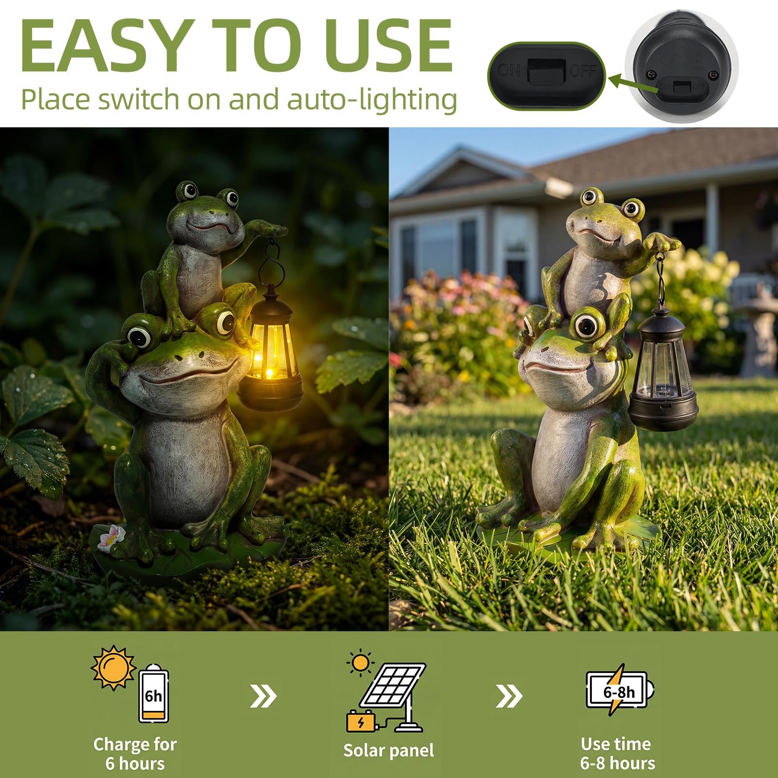 Lyeasw lotus leaf base provides stable footing on uneven surfaces.