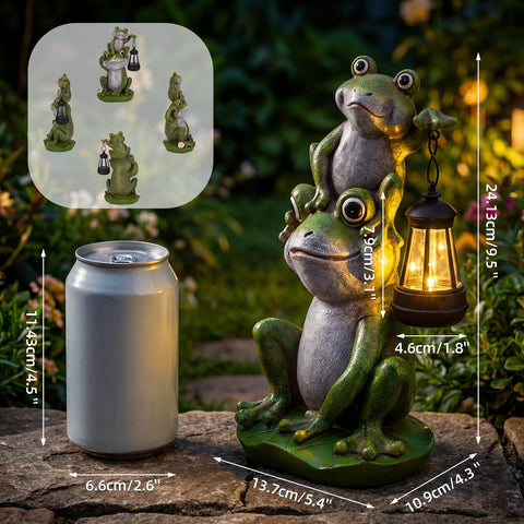 Lyeasw warm LED lantern glows softly at night.