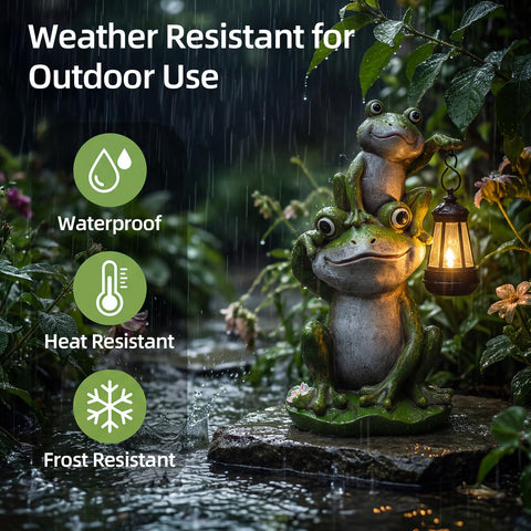Lyeasw frog outdoor decor complements patios, gardens, and balconies.