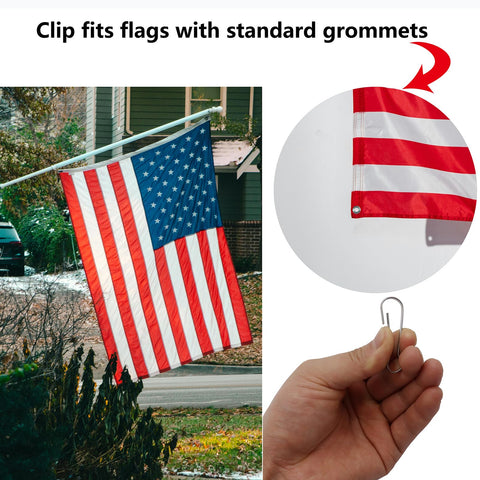 LYECUN rust-resistant clip keeps flags secure in wind.