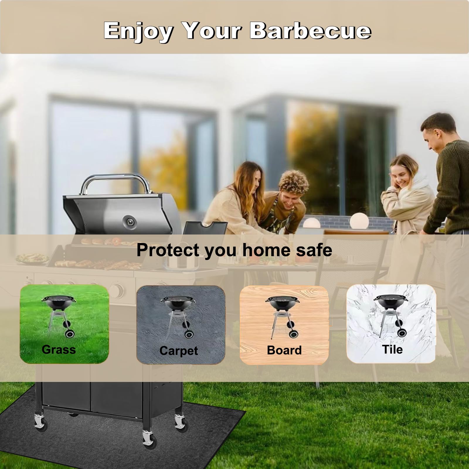 LYEMAT under grill mat fits under various grills and fryers.