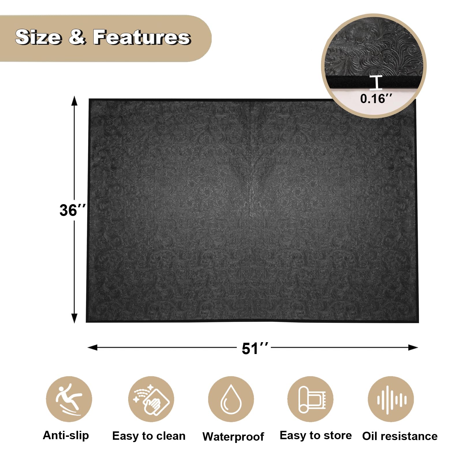 LYEMAT durable upper layer resists wear for long-lasting protection.