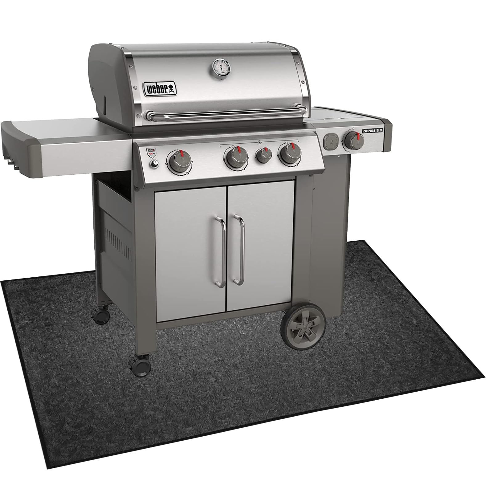 LYEMAT under grill mat protects deck from spills and stains.