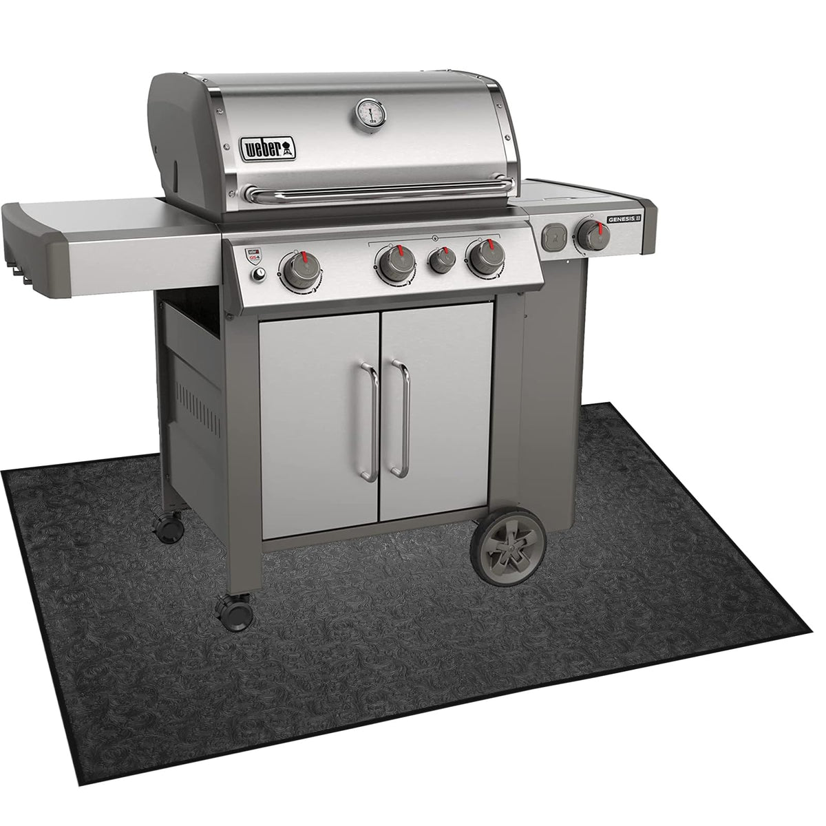LYEMAT under grill mat protects deck from spills and stains.