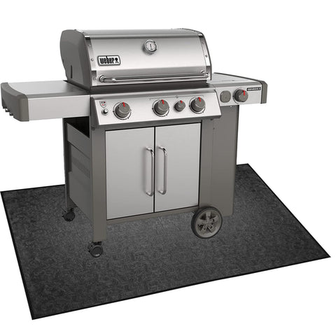 LYEMAT under grill mat protects deck from spills and stains.