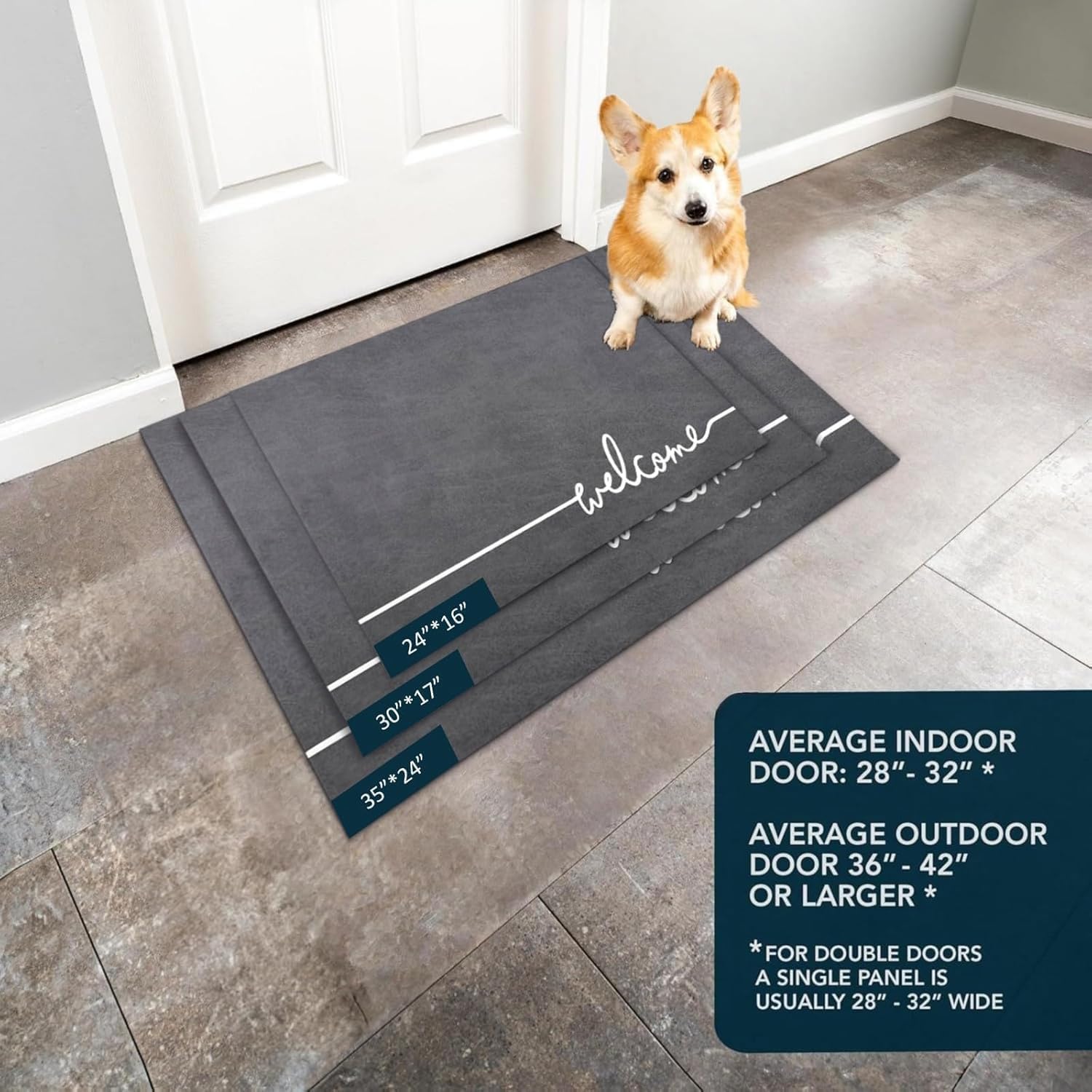 LYGLIGH dark-grey-entryway mat; blends with decor and withstands daily use.