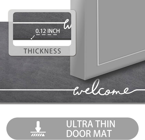 LYGLIGH non-slip rubber backing keeps the mat in place on tile and hardwood.